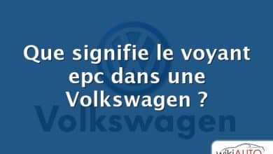 Que signifie le voyant epc dans une Volkswagen ?